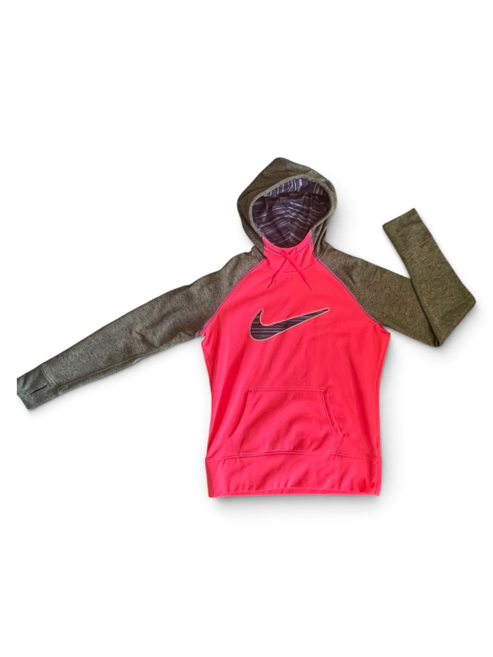 Nike Women’sVintage Hot Pink & Gray Hooded Pullover